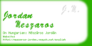 jordan meszaros business card