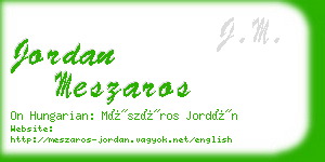 jordan meszaros business card